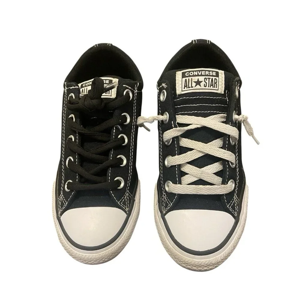Converse‎ All Star Kids Knit Slip Sneakers Black/White Youth Size 2.5